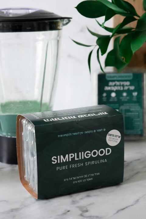 מארז ספירולינה חודשי 30 מנות (840 גרם) במבצע! - SimpliiGood - ספירולינה